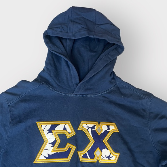 Sigma Chi Fraternity Navy Men's Quicksilver Pullover Hoodie - Medium - Picture 3 of 8